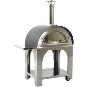 AgriEuro Premium Holzpizzaofen für den Außenbereich Cibus INOX - 4 Pizzen