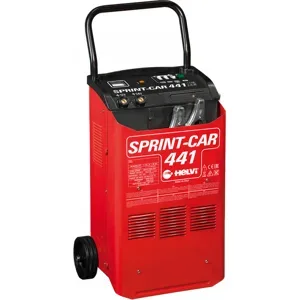 Helvi sprint CAR 441 - Batterieladegerät und Starter auf Rädern - 12/24 V