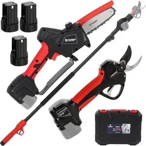 Blue Bird PS23-35+CS23-05A - Kit mit Baumschere +  Akku-Hochentaster - 3x 21.6V 2.5Ah - Schnittdurchmesser max. 35 mm