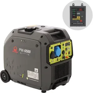 Pramac PMi 6500  Stromerzeuger 6,5 kW  6 kW Gleichstrom, einphasig 230V  inklusive ATS-Schalttafel
