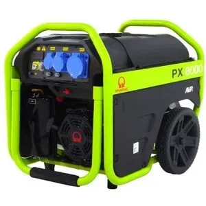 Pramac PX 8000 - Benzin-Stromerzeuger mit Rädern mit AVR-Regelung und Elektrostarter 5.4 kW - Dauerleistung 4.5 kW - 230V