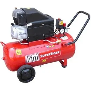 FINI SUPER TIGER MK 312 - Elektrischer Kompressor mit Wagen - Motor 3PS - 50Lt