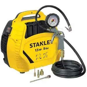 Stanley AIR KIT - Kompakter tragbarer elektrischer Kompressor - Motor 1.5 PS - 8 bar