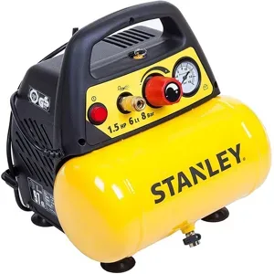 Stanley DN 200/8/6 - Tragbarer elektrischer Kompressor - Motor 1.5PS - 6 Lt