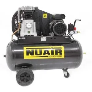 Nuair B3800B/100 CM3  Einphasen-Elektroluftkompressor mit Riemenantrieb  3-PS-Motor  100 Liter