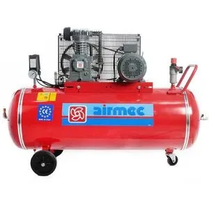 Airmec CR 204 K18+C TP - Kompressor mit Riemenantrieb - 400V Elektromotor - Tank 200 lt