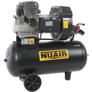 Nuair GVM/50 - Elektrischer Kompressor - mit Wagen V Kopf 3 PS Motor  - 50 Lt