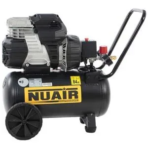 Nuair Sil Air 244/24 - Elektrischer Kompressor mit Wagen - Motor 1.5 PS, 24 Lt, oilless, leise