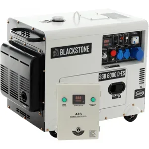 Blackstone SGB 6000 D-ES - Leiser Diesel-Stromerzeuger mit AVR-Regelung 5.3 kW - Dauerleistung 5 kW - 230V + ATS