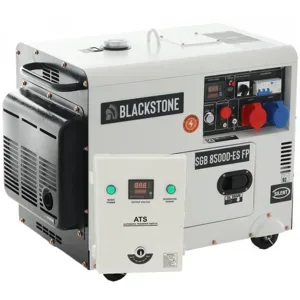 Blackstone SGB 8500 D-ES FP - Leiser Diesel-Stromerzeuger mit AVR-Regelung 6.3 kW - Dauerleistung 6 kW Full-Power + ATS 400V