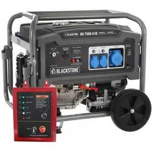 Blackstone BG 7550-X ES - Benzin-Stromerzeuger mit Rädern und AVR-Regelung 5.4 kW - Dauerleistung 5 kW - 230V + ATS