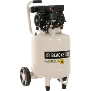 BlackStone V-SBC50-10 - Leiser Oilless Kompressor - Motor 1 PS - 50l Tank - mit senkrechtem