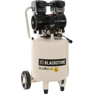 BlackStone V-SBC50-15 - Leiser Oilless Kompressor - Motor mit 1,5 PS - 50 l Tank - mit senkrechtem