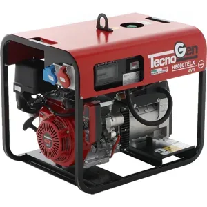 TecnoGen H8000TELX - Benzin-Stromerzeuger mit Elektrostarter 6 kW - Dauerleistung 5.4 kW - 400V