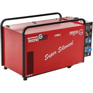 TecnoGen H8000SS - Leiser Benzin-Stromgenerator 5.8 kW - Dauerleistung 5.2 kW - 230V