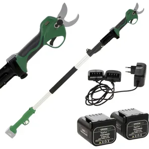 GreenBay TopCut 40  - Akku-Baumschere auf Verlängerungsschaft - 2x 21V 4Ah - 150/210 cm - Schnittdurchmesser max. 40 mm