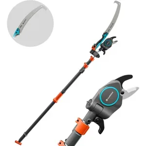 Gardena StarCut Pro L - Astschere auf Teleskopstange 175-400cm + Astsäge 34 cm - Ø32mm