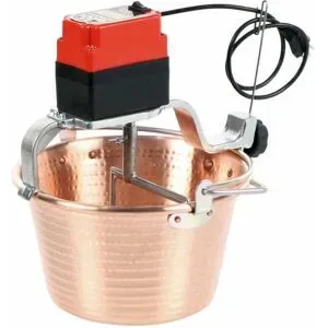 NuovaFac Cuoca Automatica - Elektrischer Induktions-Rührtopf aus gehämmertem Kupfer - 9l - 24W