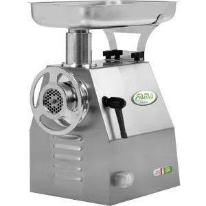 Fama Industrie FAMA TI22R - Elektrischer Fleischwolf  - Gehäuse aus Edelstahl - Schneideeinheit aus Gusseisen - Einphasig - 230 V