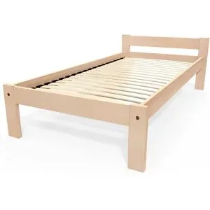 ABC MEUBLES Bett 90x190 Simply aus Buche - Roh (ohne Lack)