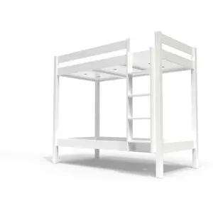 ABC MEUBLES Etagenbett 2 Plätze 80x190 rechts Skala Holz ABC - Weiß