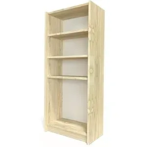 ABC MEUBLES Bücherregal aus Holz - Roh (ohne Lack)