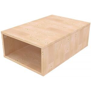 ABC MEUBLES Aufbewahrungswürfel Holz 75x50 cm - Roh (ohne Lack)