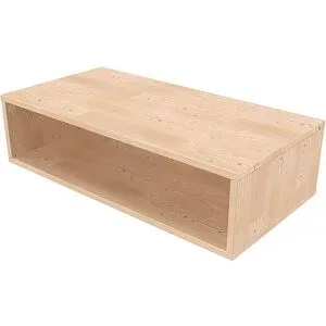 ABC MEUBLES Aufbewahrungswürfel Holz 100x50 cm - Roh (ohne Lack)
