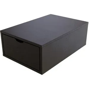 ABC MEUBLES Aufbewahrungswürfel Holz 75x50 cm + Schublade - Schwarz