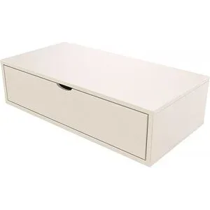 ABC MEUBLES Aufbewahrungswürfel Holz 100x50 cm + Schublade - Weiß