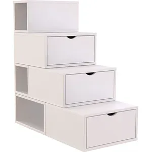 ABC MEUBLES Treppenregal 100 cm - Weiß
