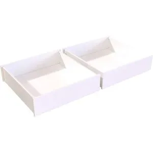 ABC MEUBLES Zwei Schubladen auf Rädern aus massiver Buche - Weiß