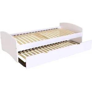 ABC MEUBLES Ausziehbett 80x190 Happy aus Massivholz - Weiß