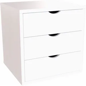 ABC MEUBLES 3-Schubladencontainer - Weiß