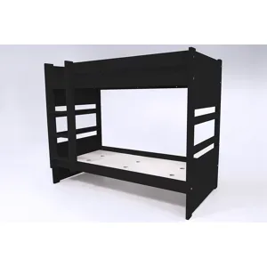 ABC MEUBLES Etagenbett 2 Sitzer 90x190 teilbar Holz Duo - Schwarz