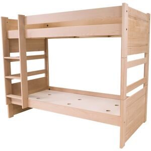 ABC MEUBLES Etagenbett 2 Sitzer 90x190 teilbar Holz Duo - Roh (ohne Lack)