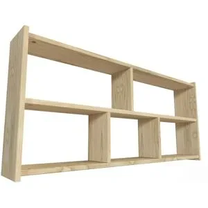 ABC MEUBLES Bett regal breite 90cm aus holz für hochbett - Roh (ohne Lack)