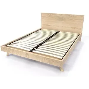 ABC MEUBLES Skandinavisches Bett Viking 140x190 aus Massivholz - Roh (ohne Lack)