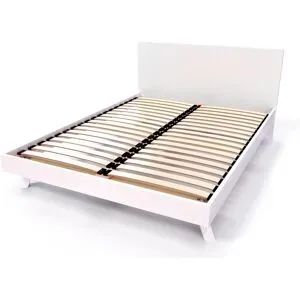 ABC MEUBLES Skandinavisches Bett Viking 140x190 aus Massivholz - Weiß