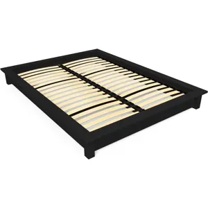 ABC MEUBLES Solido Futonbett 140x200 aus Massivholz - Schwarz