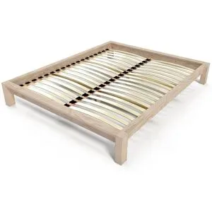ABC MEUBLES Holzbett King Solid 140x190 - Roh (ohne Lack)