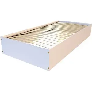 ABC MEUBLES Bettkasten 90x200 - 1-Sitzer aus Massivholz - Weiß