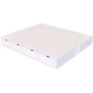 ABC MEUBLES Doppelbett mit stauraum Würfel - 160x200 - Weiß