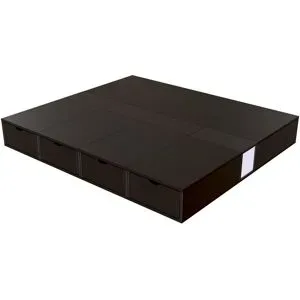 ABC MEUBLES Doppelbett mit stauraum Würfel - 160x200 - Schwarz