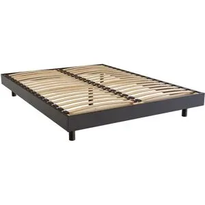 ABC MEUBLES Lattenrost 140x190 Kit France aus Massivholz - Schwarz
