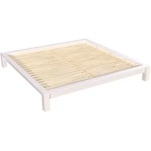 ABC MEUBLES Kingsize Bett 200x200 Massivholz - Weiß