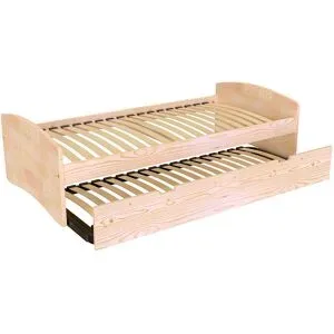 ABC MEUBLES Ausziehbett 80x200 Happy aus Massivholz - Roh (ohne Lack)