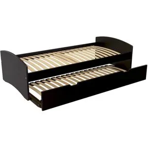 ABC MEUBLES Ausziehbett 80x200 Happy aus Massivholz - Schwarz