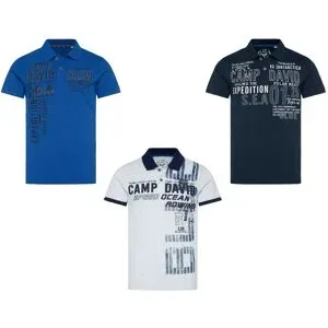 CAMP DAVID Herren Poloshirt mit Druck