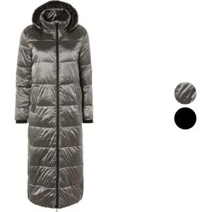 ESMARA® Damen Maxi-Steppmantel, seitliche Gehschlitze mit Druckknöpfen